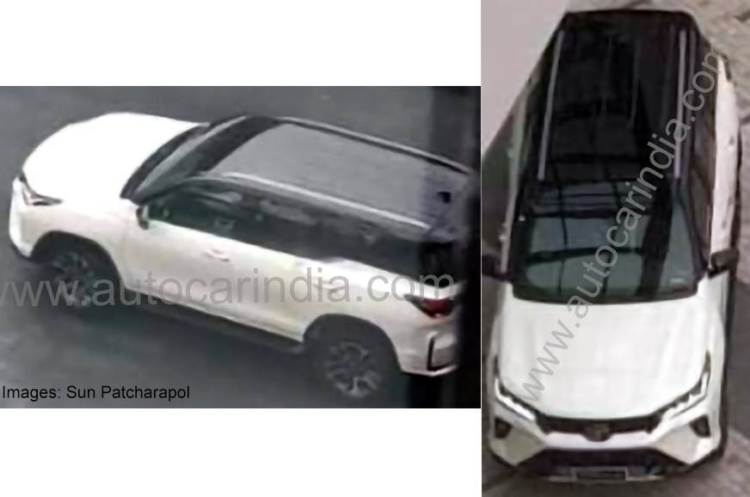 Обновленный Toyota Fortuner будет похож на RAV4 (фото без камуфляжа)