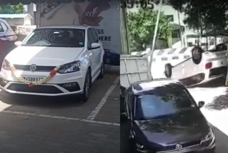 Водитель расплющил новенький KIA о стену автосалона: его реакция ошарашила всех