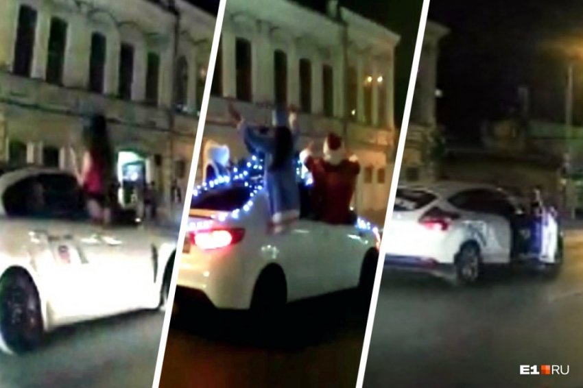 На Урале по улицам катали полуголых Снегурочек